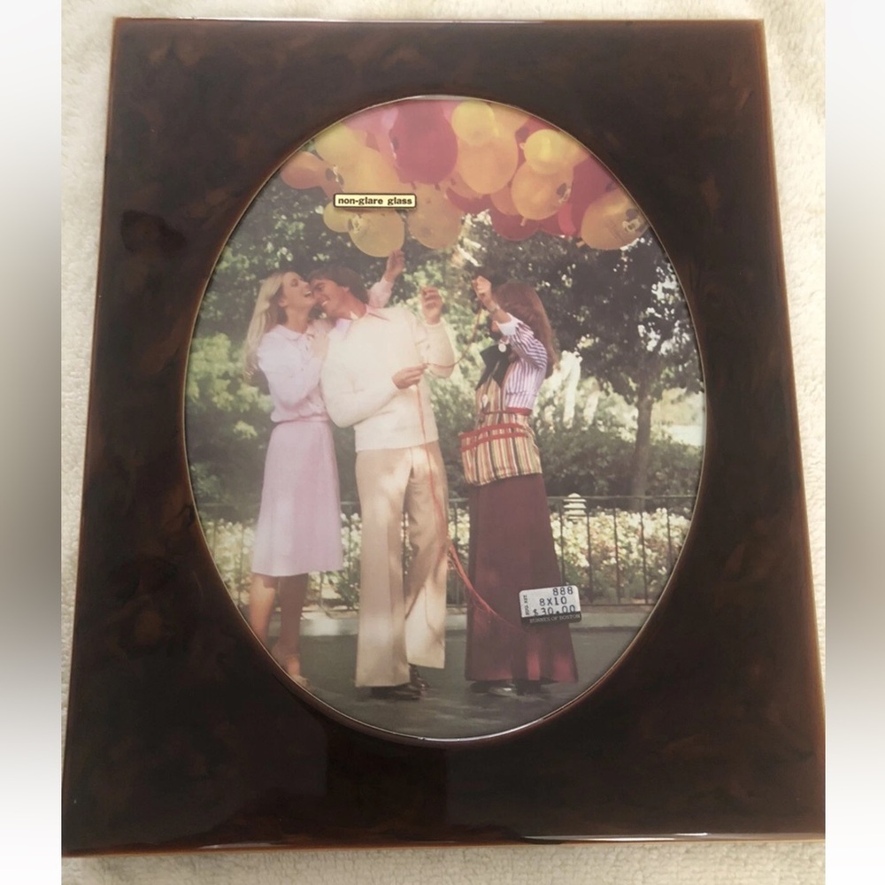 Faux Tortoise Burnes of Boston 8x10 Acrylic Picture Frame. Vintage Never Used!